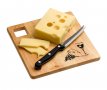 Комплект дъска за рязане и нож за сирена, снимка 1 - Прибори за хранене, готвене и сервиране - 30553895