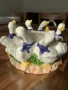 Порцеланов съд* Кашпа* Бонбониера* Фруктиера* Декор " Патици", снимка 1