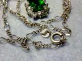 СКЪПОЦЕННО СРЕБЪРНО КОЛИЕ с ПЕНДАНТ СРЕБРО 925 с ГОЛЯМ ЮВЕЛИРНО ФАСЕТИРАН ПЕРИДОТ и ЦИРКОНИ 47569, снимка 8