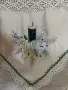 Коледна покривка за маса бродирания флорал, снимка 1