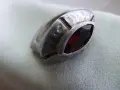Сребърен марокански пръстен с гранат, снимка 7
