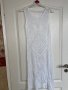 фабрично плетена  бяла дълга елегантна рокля миди midi дължина , снимка 5