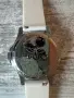 Дамски часовник AVIATOR с бяла гумена каишка и блестящи камъчета на циферблата ALL STAINLESS STEEL , снимка 3
