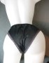 S/XS нови черни лъскави сатенирани бикини с лилава дантела, снимка 10