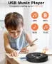 Преносим Bluetooth CD плейър Greadio CD37 със слушалки и вградени високоговорители, 2000 mAh, снимка 9