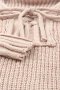 Дамски накъсан пуловер в бежово, с качулка и връзки, снимка 9