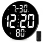 GH8010 9-инчов LED цифров часовник с голям екран с дистанционно управление, снимка 1 - Друга електроника - 44699296