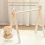 Дървена гимнастика за бебе (Play Gym) за новородено с подвижна дъга и арки, сгъваема, снимка 4