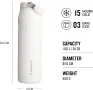 Спортна бутилка за вода Stanley IceFlow Flip Straw 2.0 със сламка 1.06 л 15 часа студено 3 дни с лед, снимка 2