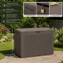Градинска кутия за съхранение 190L – Кафява, заключваща се, снимка 2