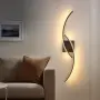 Черен LED аплик Comely, 80 см, 27 W, топла светлина 3000 K, снимка 1