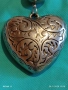 СРЕБРИСТ МЕДАЛЬОН СЪРЦЕ ❤️ с ФЛОРАЛНИ ОРНАМЕНТИ 52023, снимка 2