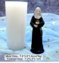 3D Монахиня тънък цилиндър силиконов молд форма фондан гипс смола свещ, снимка 1 - Форми - 38088446
