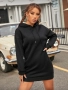 Черна рокля hoodie, снимка 8