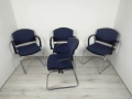 Офис столове в тъмносин цвят подходящи за конферетни зали  или срещи;, снимка 5