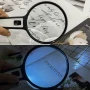 Голяма ръчна лупа 10X с LED осветление за четене стъклена увеличителна мощна дръжка професионална, снимка 4