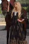 Рокля “Black Golden Paisley” – черна бохо рокля със златни орнаменти арт.1845, снимка 1