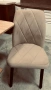 Нови трапезни столове с малки дефекти в тапицерията в светло кафяв цвят , снимка 2