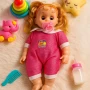Кукла бебе с биберон – 25 см звук и забавление, снимка 1