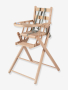 Сгъваем детски стол за хранене SARAH COMBELLE, масив бук - естествен, снимка 1 - Столчета за хранене - 44819884