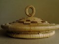 Африканска крьгла кутия от растителна материя., снимка 6