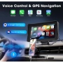 Преносим 7" безжичен CarPlay и Android Auto тъчскрийн с Bluetooth, GPS, снимка 4