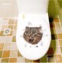 Коте стикер лепенка за стена мебел или тоалетна чиния за капака, снимка 5