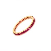 Златен дамски пръстен 1,43гр. размер:51 14кр. проба:585 модел:16459-5, снимка 1 - Пръстени - 40747892