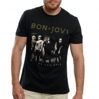 Нова мъжка тениска с дигитален печат на музикалната група BON JOVI, снимка 1 - Тениски - 27833190