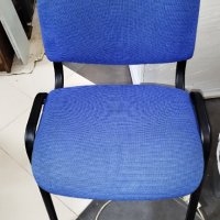 Стол - посетителски офис стол текстилна дамаска синя, снимка 11 - Столове - 44331881