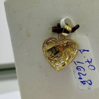 Нова златна висулка сърце-1,70гр/14кр, снимка 2 - Колиета, медальони, синджири - 37640920
