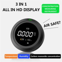 Нов Детектор за въглероден окис Преносима аларма Измервател за CO, температура и влажност на въздуха, снимка 6 - Други стоки за дома - 40448984