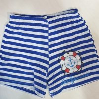 Нови детски моряшки къси панталони шорти с трансферен печат, от 1 до 7 години, снимка 1 - Детски къси панталони - 30326235
