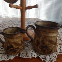 Две чаши за кафе и каничка за мляко, снимка 5 - Чаши - 40110153
