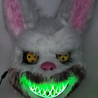 Led светещ заек маска Halloween , снимка 1 - Декорация за дома - 38447189