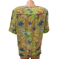 Дамска риза блуза MAISON SCOTCH размер M / L горчица многоцветна цветя, снимка 3 - Ризи - 44570296