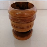 Дървена чаша 8 см h 10.5 см. , снимка 1 - Други стоки за дома - 37491102