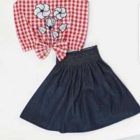 Детски комплект пола и блуза 6 г., снимка 1 - Детски комплекти - 29717611
