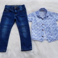 Дънки и риза за момче 18-24 месеца, снимка 10 - Панталони и долнища за бебе - 29315573