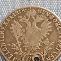 Сребърна монета 20 кройцера 1818г. Франц първи Виена Австрийска империя 12215, снимка 9 - Нумизматика и бонистика - 42915123