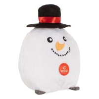 Коледен плюшен снежен човек със звук, 12см, снимка 2 - Плюшени играчки - 42788655