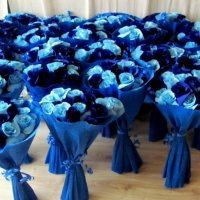 Букети и букетчета в синьо, снимка 10 - Изкуствени цветя - 31382192