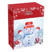 Коледна светеща фигура Снежен човек, 28см, Коледна лампа, снимка 3 - Други - 42742561