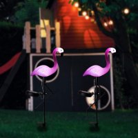 Декоративна соларна лампа Фламинго, снимка 2 - Соларни лампи - 42835907