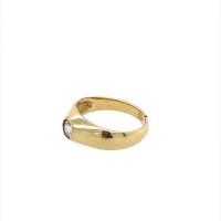 Златен дамски пръстен 2,70гр. размер:45 14кр. проба:585 модел:22133-6, снимка 2 - Пръстени - 44395108