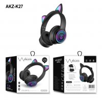 Bluetooth Слушалки Котешки уши AKZ-K27, снимка 5 - Безжични слушалки - 35488263