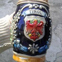 Германска порцеланова халба за бира Тирол, снимка 3 - Други ценни предмети - 40071238