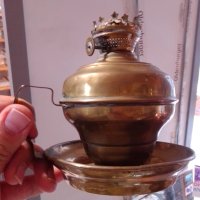 Стара медна лампа, снимка 1 - Антикварни и старинни предмети - 42653951