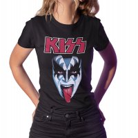 Дамски рок тениски KISS Модели.цветове и размери, снимка 1 - Тениски - 38508949