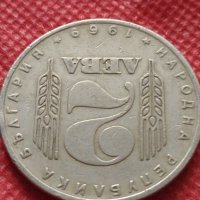 Монета 2 лева 1969г. от соца 25 години Социалистическа революция за колекция - 25027, снимка 5 - Нумизматика и бонистика - 35197653